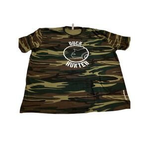 Duck Hunter Camo T Shirt Graphic Tee Short Sleeve Casual Outdoor Men's (858)